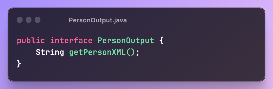 PersonOutput.java