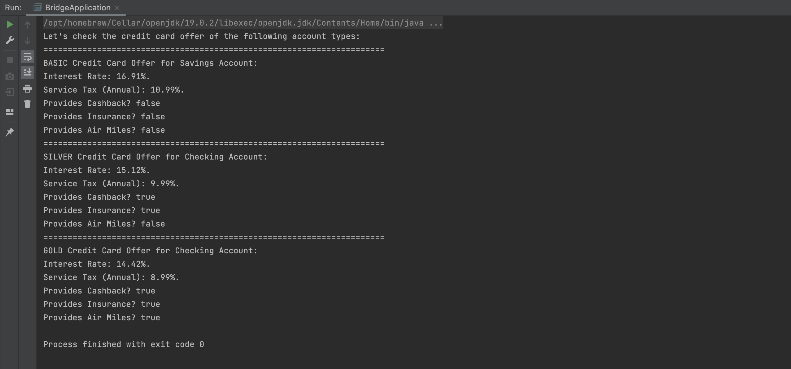 Output.java class